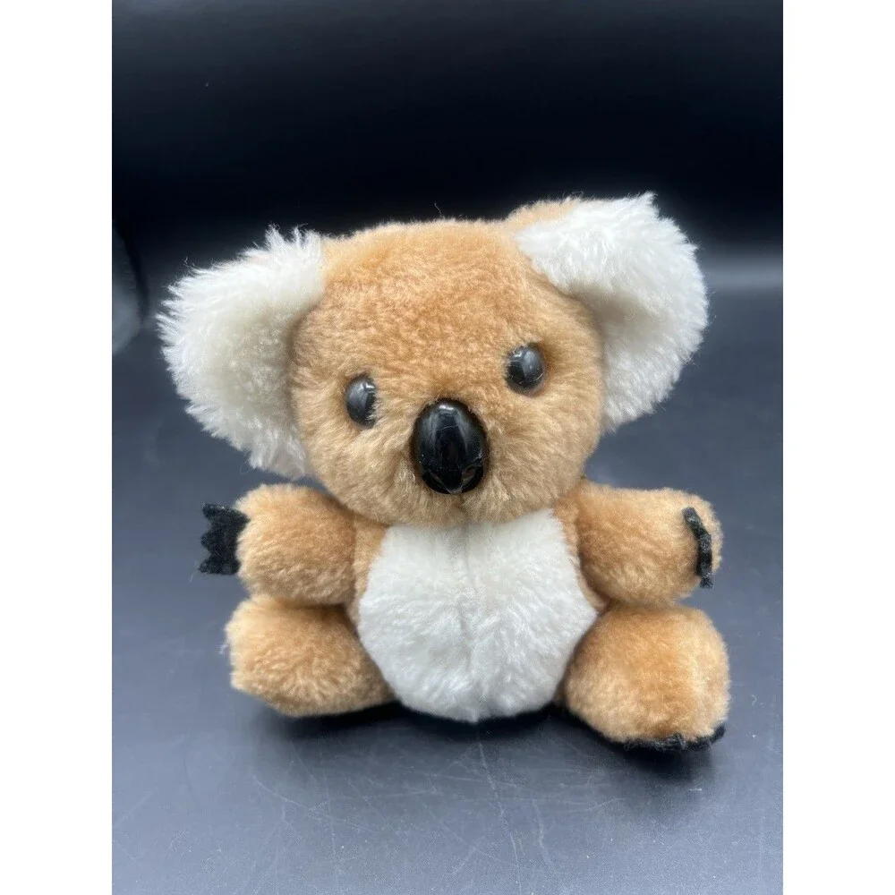 Vintage R. Dakin 1978 Koala Plush Stuffed Animal 5” Tan White Collectible